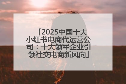 2025中国十大小红书电商代运营公司：十大领军企业引领社交电商新风向