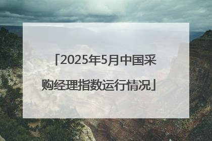 2025年5月中国采购经理指数运行情况