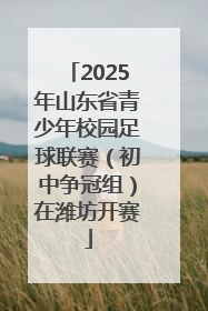 2025年山东省青少年校园足球联赛（初中争冠组）在潍坊开赛