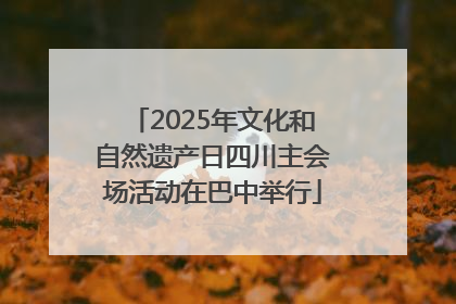 2025年文化和自然遗产日四川主会场活动在巴中举行