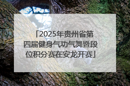 2025年贵州省第四届健身气功气舞暨段位积分赛在安龙开赛