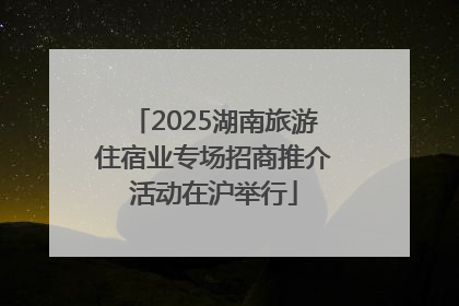 2025湖南旅游住宿业专场招商推介活动在沪举行