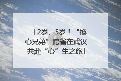2岁、5岁！“换心兄弟”跨省在武汉共赴“心”生之旅