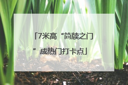 7米高“简牍之门”成热门打卡点